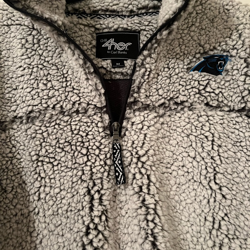 Carolina Panther’s G-111 4Her by Carl Bank’s Sherpa Quarter Zip Pullover